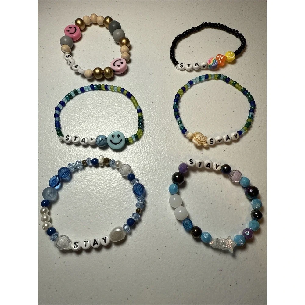 Colorful Bracelets STAY Lot of 6 Multi Beaded Bracelet
